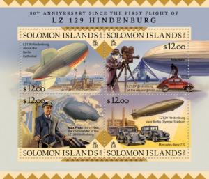 SOLOMON ISLANDS 2016 SHEET HINDENBURG ZEPPELINS slm16209a