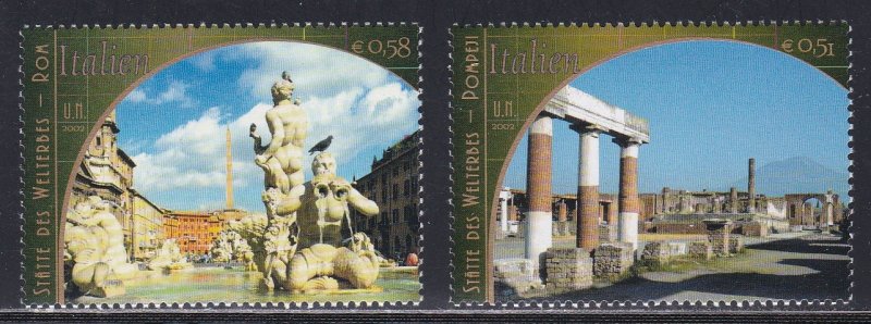 United Nations - Vienna # 322-323, World Heritage Sites - Italy, NH, 1/2 Cat.