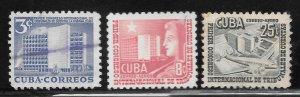 Cuba Scott 513, C90-91 Used - 1953 Board of Accounts Issue - SCV $2.25