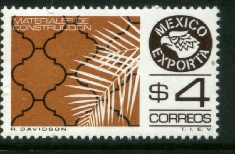 MEXICO Exporta 1119 $4P Construction Mats Fluor Paper 6 MNH