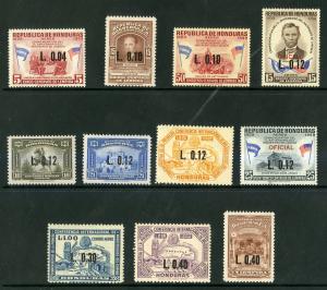 HONDURAS C345-C355 MNH SCV $4.15 BIN $2.50 IMPORTANT DATES IN HISTORY