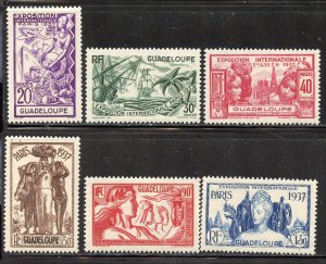 Guadeloupe #  148-53, Mint Hinge Remain.