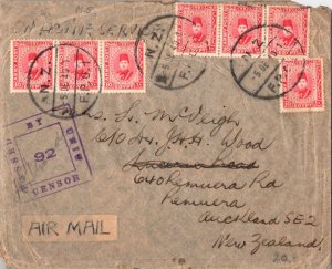 New Zealand Egypt 10m King Farouk Army Post (7) 1940 N.Z., F.P.O. 1, Maadi Ca...