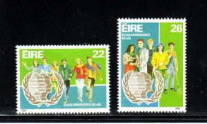 IRELAND #624-625  1985  INTERNATIONAL YOUTH YEAR  MINT  VF NH  O.G
