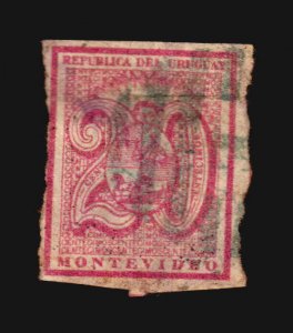 1866 to 1884 Uruguay stamps used including #33 43A high value 