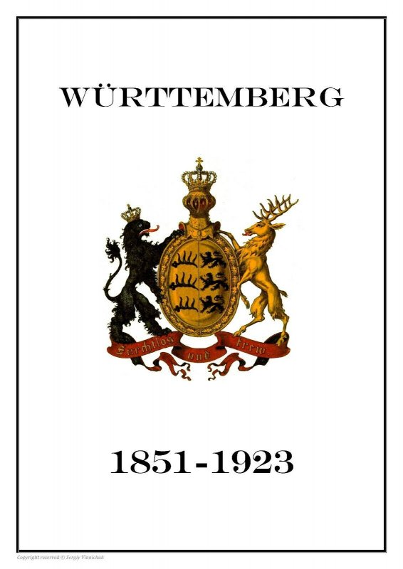 Germany Württemberg German State 1851-1923 PDF(DIGITAL) STAMP ALBUM PAGES