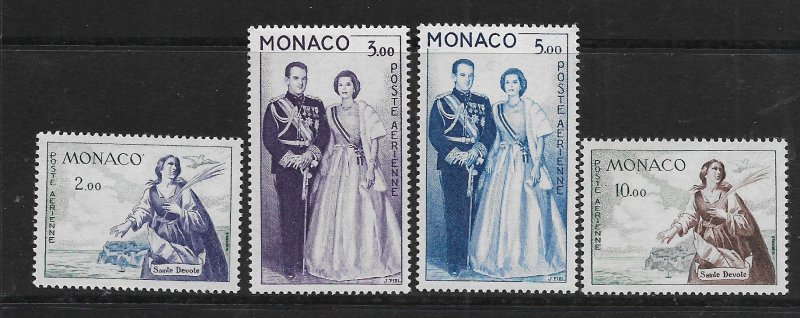 MONACO C55-C58 MNH  PRINCE RAINIER & PRINCESS GRACE SET