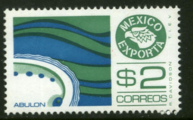 MEXICO Exporta 1117a, $2P Abalone, Fluor Paper 7 MNH