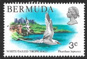 BERMUDA 1978-79 QE2 3c White-Tailed Tropicbird Pictorial Sc 363 MNH