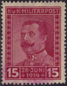 Bosnia & Herzegovina - 1917 - Scott #B14 - used - red cancel