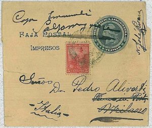 37339 - ARGENTINA - Postal HISTORY - STATIONERY COVER  to ITALY - REDIRECTED !