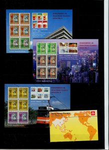 HONG KONG; 1990s-2000s fine MINT MNH Lot of S. SHEETS + Booklets fine LOT 