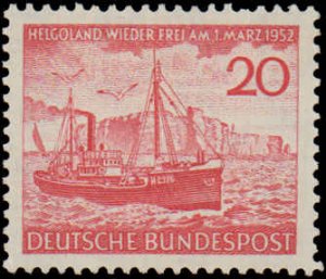 Germany #690, Complete Set, 1952, Ships, Hinged