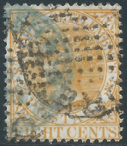 Straits Settlements, Sc #49, 8c Used