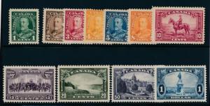 Canada 217-227 Mint LH complete set