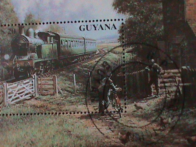 ​GUYANA-CLASSIC TRAIN  CTO S/S VF LAST ONE NH WITH FIRST DAY OF ISSUED