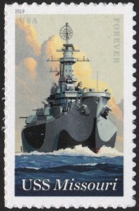 SC#5392 (55¢) USS Missouri Single (2019) SA