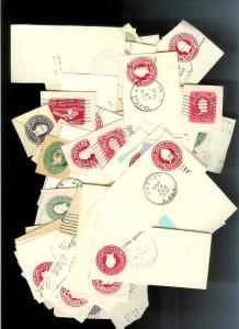 UNITED STATES Postal Stationery Cut Corner accumulation All Used