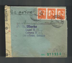 1942 Bulgaria to Germany Donau Concentration Camp Cover Karl Zeiss Werke KZ