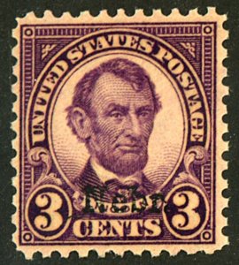 U.S. #672 MINT OG NH