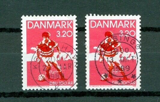 Denmark. 1989. 2 Stamp Lux Cancel. Danish Soccer Association; Michael Laudrup.