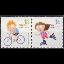 ISRAEL 2003 - Scott# 1546a-b Children Sports 1.3e NH