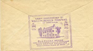 U.S. Scott 724 FDC Post Marked in Newcastle, Delaware with Rice Cachet
