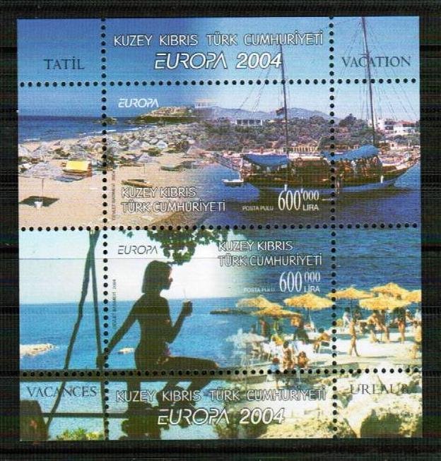 2004  - TURKISH CYPRUS - EUROPA VACATION PERFORATED & IMPERFORATED - UMM