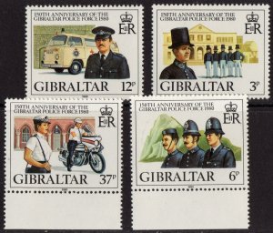 Thematic stamps GIBRALTAR 1980 POLICE 429/32 mint
