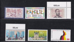 Germany # 1820-1825, Commemorative Issues for 1994, NH, 1/2 Cat.