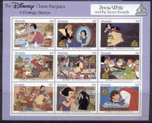 Grenada 1987 Disney, Snow White MS MUH