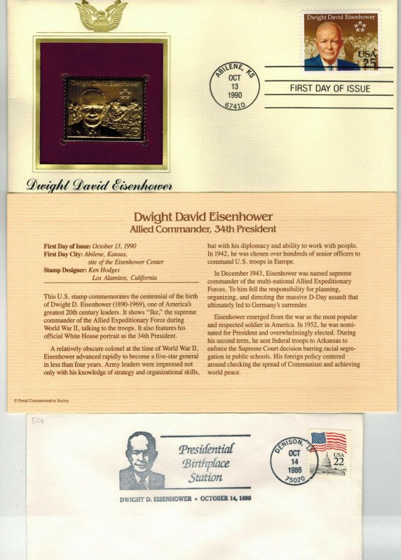 General President DWIGHT EISENHOWER COLLECTION SET OF 13 Covers/Cards/FDCs