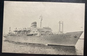 1950s Israel Real picture postcard cover Jerusalem Passenger Ship