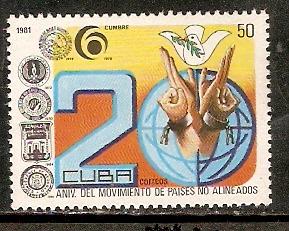 Cuba 1981 Anni. Non-aligned Countries Movement Sc 2432 Hand 
