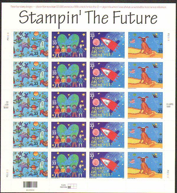 US #3414-17 Mint Sheet Stampin' the Future 