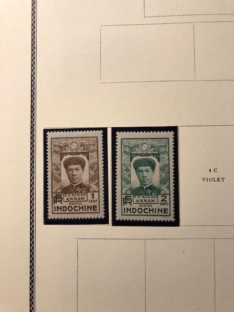 Indo-China - 11ea Album Pages - Stamps in Mounts - See Scans