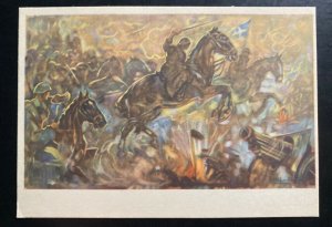 1946 Athens Greece Picture postcard First Day Cover FDC To Usa Battle Scene