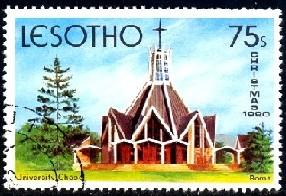 University Chapel, Roma, Lesotho stamp SC#317 MNH