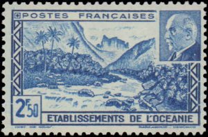 French Polynesia #125A-125B, Incomplete Set(2), 1941, Hinged