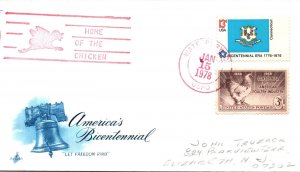 US SPECIAL EVENT CANCELLATION COVER WATERBURY CT HOME OF THE CHICKEN 1978