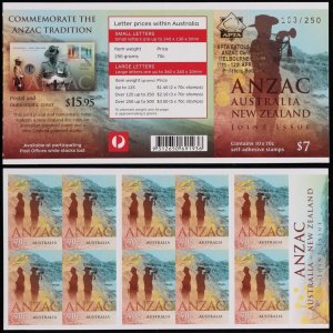 AUSTRALIA 2015 ANZAC $7 overprint APTA Melbourne, numbered. MNH **.