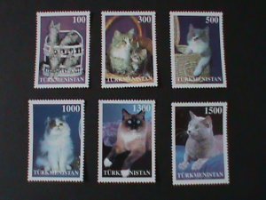 TURKMENISTAN-LOVELY BEAUTIFUL CATS COMPLETE SET MNH -VF WE SHIP TO WORLDWIDE