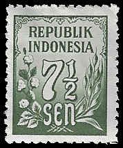 Indonesia #372 Unused OG VLH; 7 1/2s (1951)