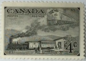 CANADA 1951 #311 Stamp Centenary (Trains of 1851 and 1951) - MNH