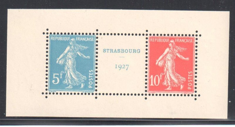 FRANCE SHEET #241 STRASBOURG 1927 Mint NH XF Pair