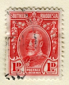 SOUTH RHODESIA; 1931 early GV type fine used 1d. value