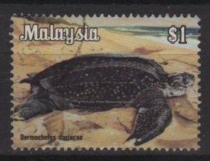 Malaysia 1979 - Scott 179 used - $1 , turtle