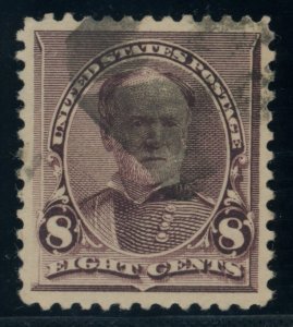 US Stamp #225 William T Sherman 8c - PSE Cert - VF-XF 85 - Used - SMQ $45.00