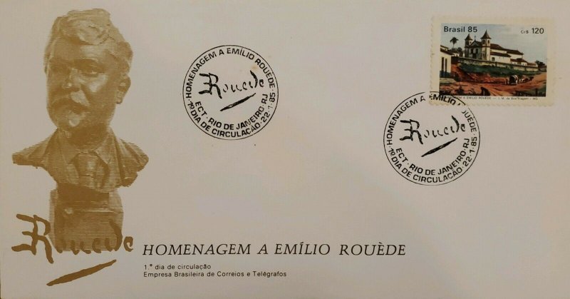 A) 1985, BRAZIL, 11TH NATIONAL EICHARISTIC CONGRESS, APPEARED, FIRST DAY COVER 