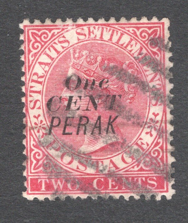 Malaya - Perak, Scott #20   VF, Used,  CV $10.00 ......  4990009